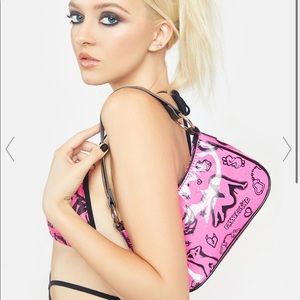 Hot pink purse from Dolls Kill